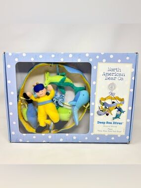 North American Bear Co Crib Musical Mobile Deep Sea Diver Vintage 2002 Ocean Y2K
